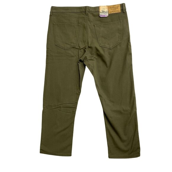 NEW Weatherproof Vintage Men's 40x30 Regular Fit Green Stretch Canvas Workwear - Picture 4 of 8